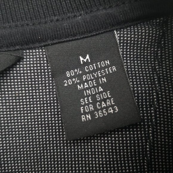 Calvin Klein Men's Size Medium Black & Grey Short Sleeves Polo Shirt - Picture 4 of 9